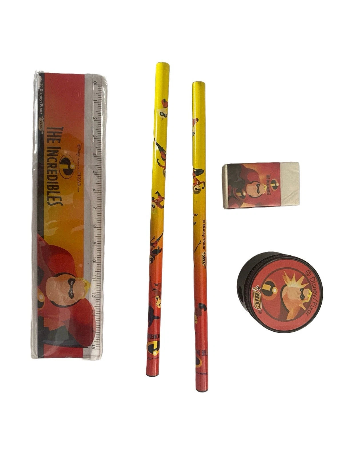 The Incredibles Bic Pencil Ruler Set