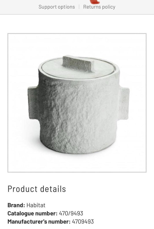 Box Of 8 Habitat Cotton Mache Storgae Pot